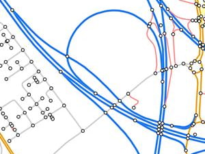 OBSOLETE - OS MasterMap Integrated Transport Network (ITN) - Road Network and Road Routing Information (RRI) - sample image